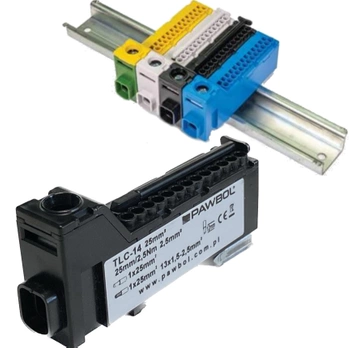 Listwa zaciskowa bezgwintowa na szynę TH35 Czarna 63A 1000V AC / 1500V DC