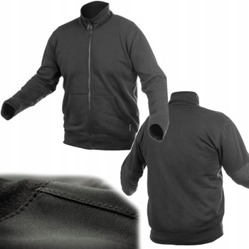 BREND Bluza Dresowa Robocza Uniwersalna Wzmacniana Na Zamek Czarna S (48)
